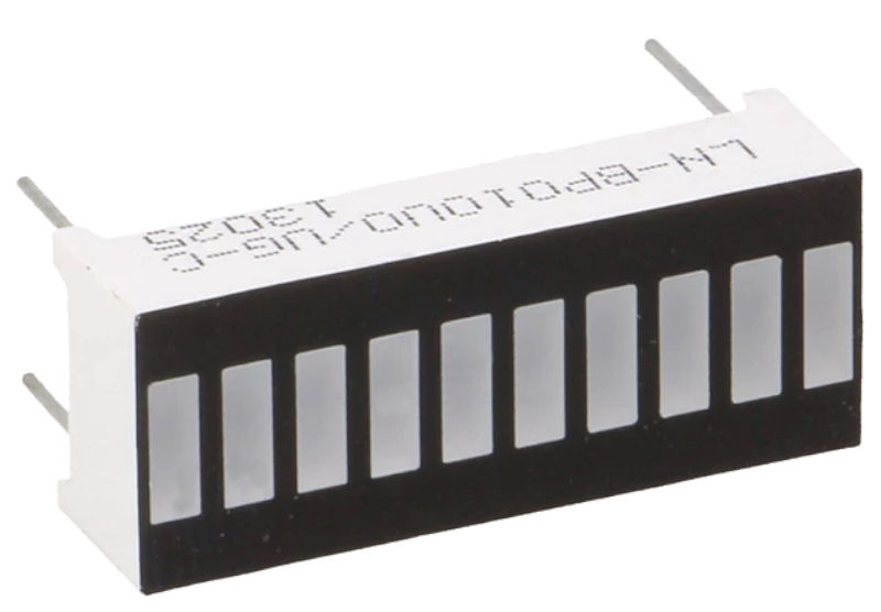 Bargraph cu LED-URI, 10 segmente, portocaliu, verde, LN-BP010UO/UG-C