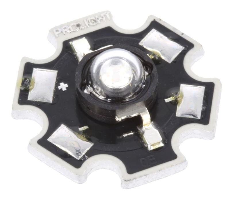 LED 3W, UV, 390-410lm, star, 3.1-4.35V, PM2J-3LLS-SD, PROLIGHT OPTO