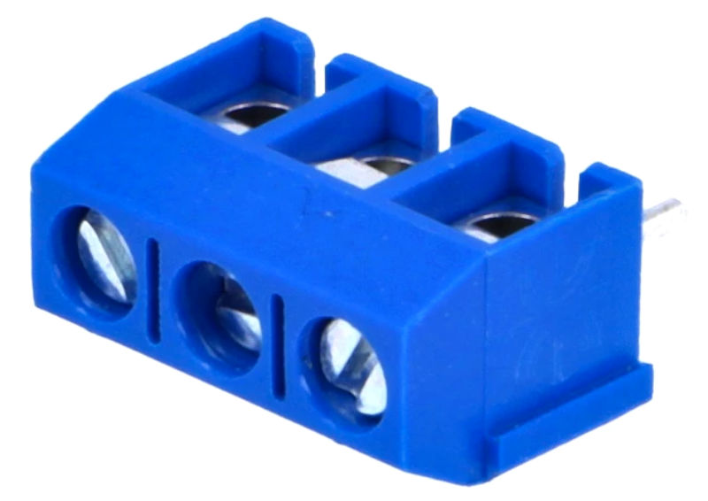 Conector PCB, albastru, 3 pini, RM5, unghi 90, TB-5.0-P-3P, NINIGI