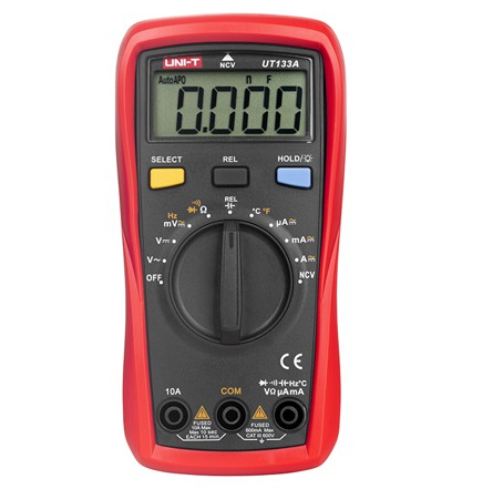 Multimetru digital, LCD, 600VAC, 10A, 60Mohm, capacimetru, buzer, frecventa, NCV, UT133A, UNI-T