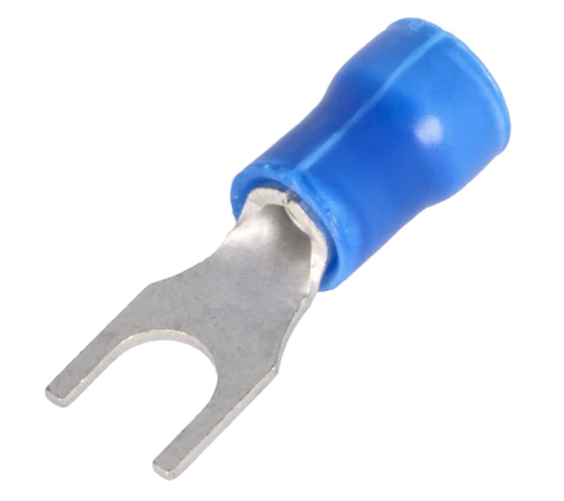 Terminal furca, 4.3mm, 1-2.6mm2, albastru, 165012, TE CONNECTIVITY