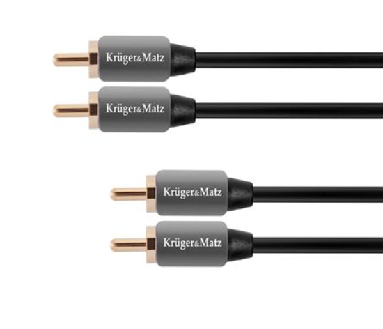Cablu audio, 2 x RCA, 2 x RCA, 1.8m, profesional, TH0305, KRUGER&MATZ