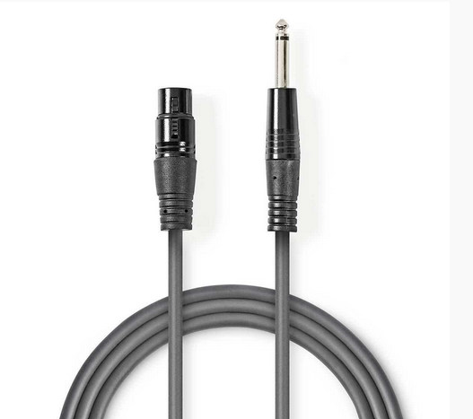 Cablu XLR, mama, 3pini, stereo, jack 6.35mm, 5m, COTH15120GY50