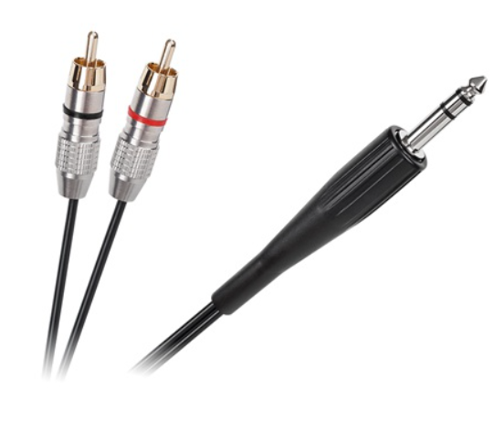 Cablu audio, jack 6.35mm, stereo, 2xRCA, tata, 3m, aurit, TH3867-3