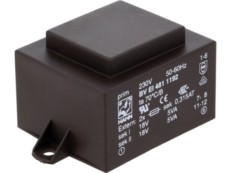 Transformator: 9V, încapsulat; 10VA; 230VAC;  1111mA, BVEI4811167, HANN