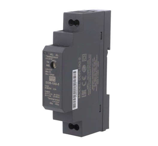 Alimentator 5VDC, DC/DC, IN 9-36VDC, 15W, OUT 5V, 3A, sina DIN, DDR-15G-5, MEAN WELL