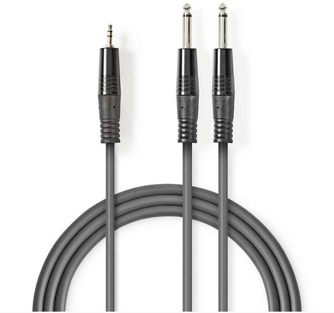 Cablu stereo, jack 3.5mm, stereo, 2 x jack 6.35mm, 1.5m, COTH23200GY15