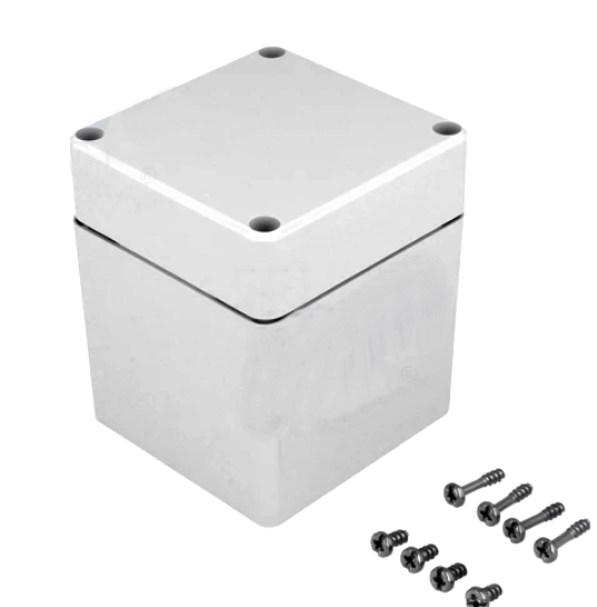 Cutie policarbonat, 82x80x55mm, gri, IP67, PC080810, FIBOX