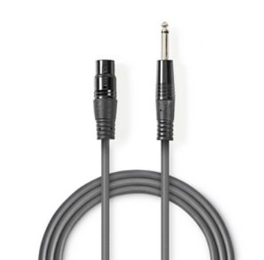 Cablu XLR, mama, 3pini, mono, jack 6.35mm, 1.5m, COTH15120GY15