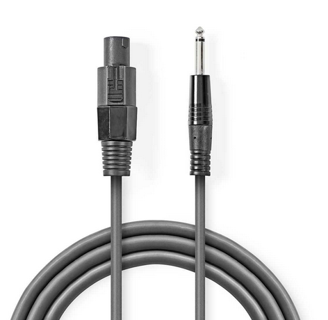 Cablu audio, pentru difuzor, 2pini, mama, mono, jack 6.35mm, 5m, COTH16200GY50