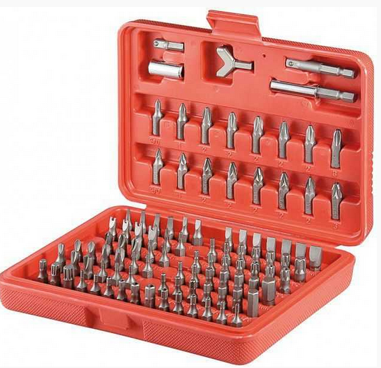 Trusa capete surubelnite, 100 piese, BIT100-FIXP