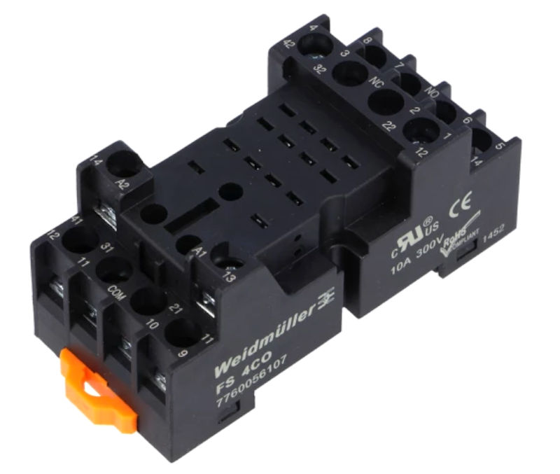 Soclu releu DIN, serie DRM-4C, 14 pini, FS4CO, WEIDMULLER