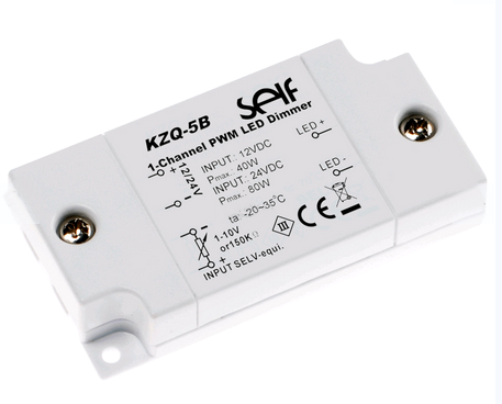 Releu dimmer LED-uri, variator, PWM, 40-80W, 12-24VDC, 3A, lampi cu led, KZQ-5B, SELF