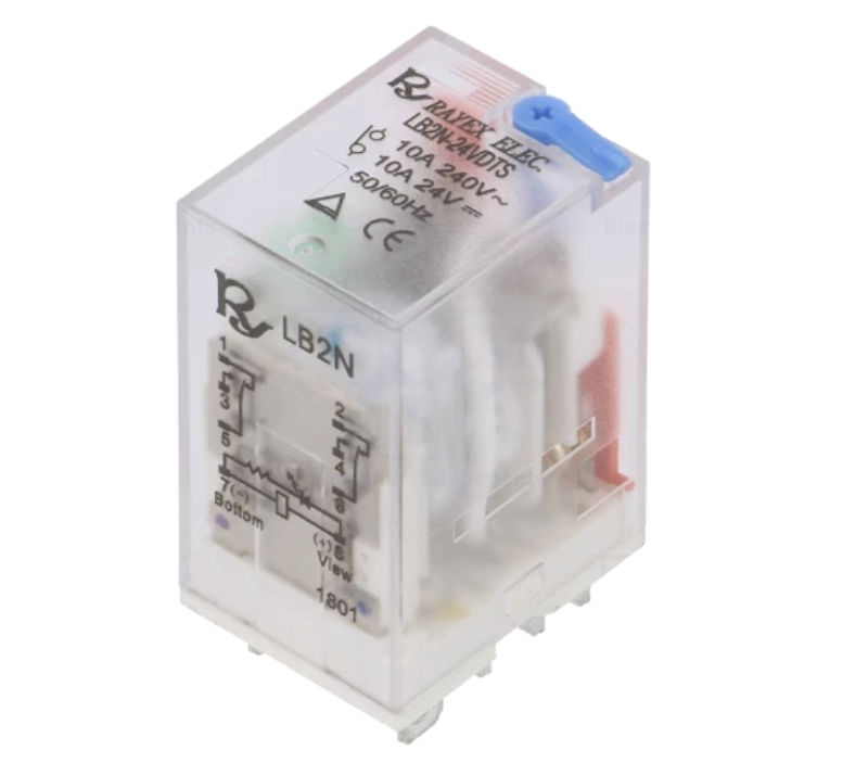 Releu 24V, DPDT, 10A, LB2N-24DTS, RAYEX ELECTRONICS