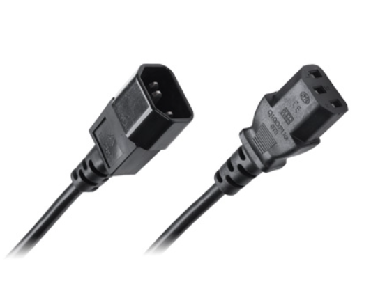 Cablu alimentare calculator, ups, IEC C13 mamă, IEC C14 tată; 1.5m; negru, K2770