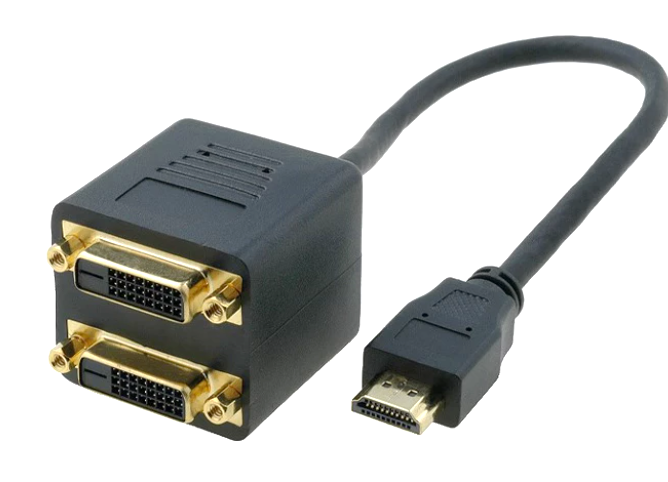 Adaptor DVI, DVI-D (24+1), socket, x2,DVI-D (24+1) plug; 0.1m, CABLE-565