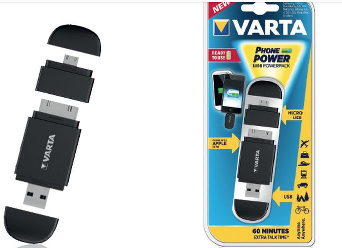 Baterie acumulator, extern, incarcator telefoane smart, 400mA, mufe diferite, PHONE-POWER, VARTA