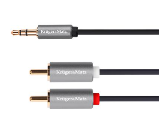 Cablu audio; mufa Jack 3.5mm, 2xmufa RCA, 3m, K1216, KEMOT