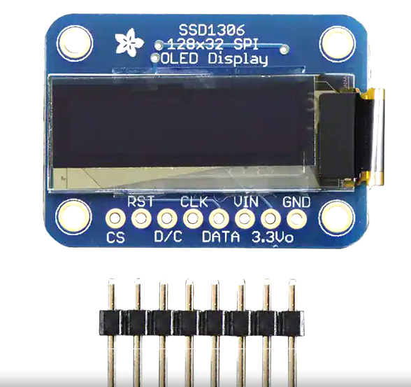 Graphic LCD Display, Module White, OLED, 128x32, SPI, 661, ADAFRUIT