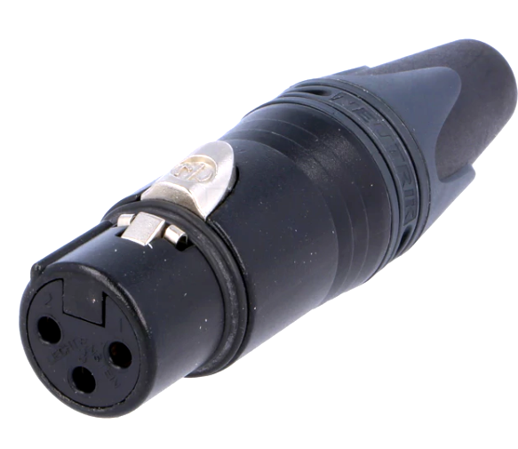 Conector XLR, 3 PINI, MAMA, NEGRU, cablu, 16A, NC3FXXB, NEUTRIX