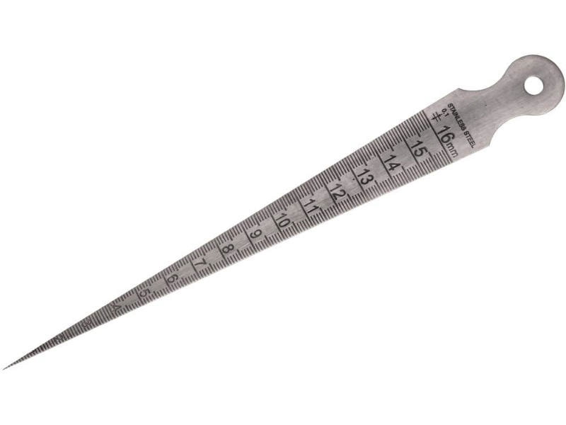 Dispozitiv masurare marime gauri, 1-15mm, 150mm, inox, D03113, DURATOOL