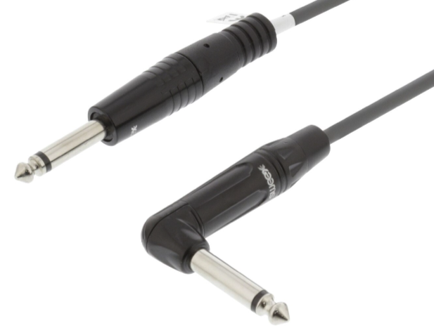 Cablu audio, jack 6.35mm, mono, tata, jack 6.35mm, tata, 90 grade, 3m, SWOP23005E30