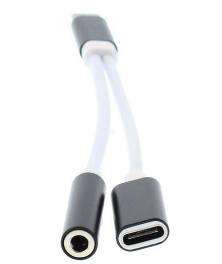 Adaptor USB-C, tata, jack 3.5mm, mama, si USB-C, mama 13cm, ADAPT-USBC-3.5MM/USBC-02BK