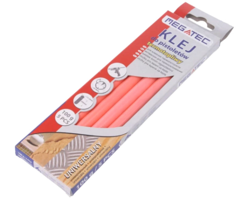 Rezerva plastic, adeziv termofuzibil, 5 buc, universal, roz, 11mm, BN1021C-UN-ROZ, MEGATEC