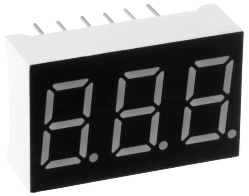 Afisaj LED, 9.14mm, 7 segmente, 3 caractere, verde, CC, LTD036AAG-101A, WENRUN