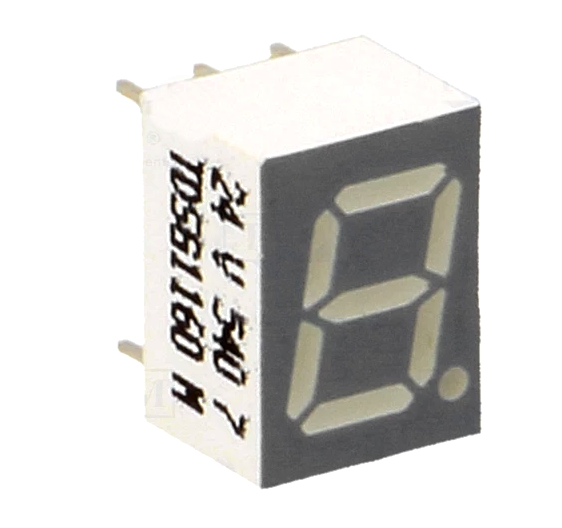 Afisor cu led, 7mm, verde,  catod comun,  TDSG1160, VISHAY