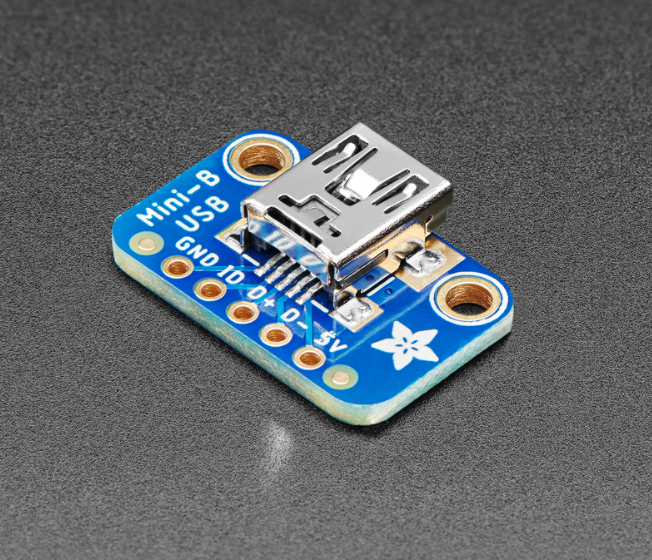 USB Mini-B Breakout Board, 1764, ADAFRUIT