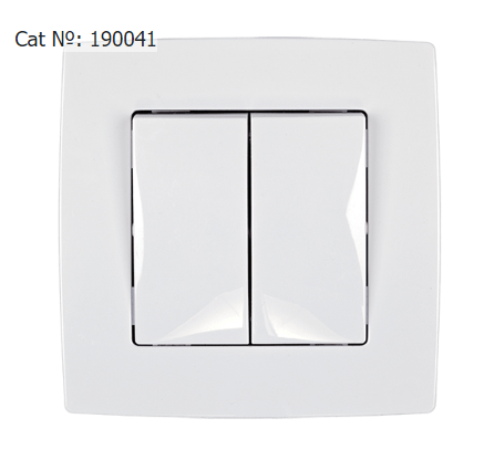 Comutator dublu, montaj ingropat, 10A, IP44, CITY-190041