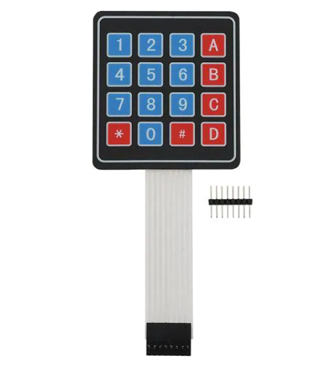 Tastatura cu membrana, 4x4 butoane, membrana, 27899, PARALLAX