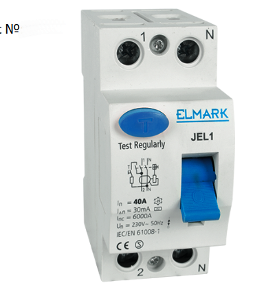 Intrerupator diferential, 30mA, RCBO breaker, 32A, IP40, ELM40231