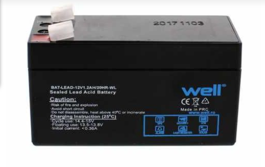 Acumulator 12V, 1.2A, UPS, papuc 4.8mm, ACCU.BAT-LEAD-02-W