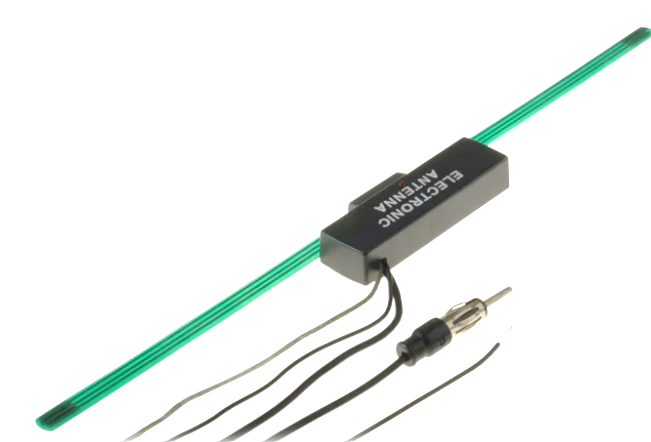 Antena auto, interioara, cu amplificator, 2m cablu, montare parbriz, 340mm, ANT0202, SUNKER