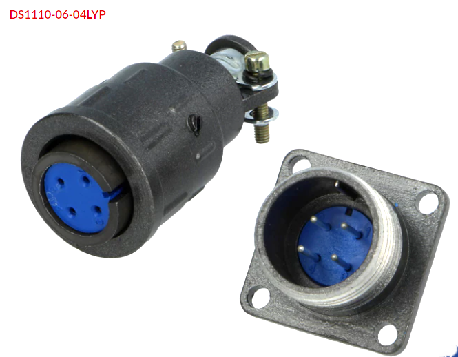 Soclu, mufa; conector circular; tata, mama; PIN:4, 5A, DS1110-06-04LYP