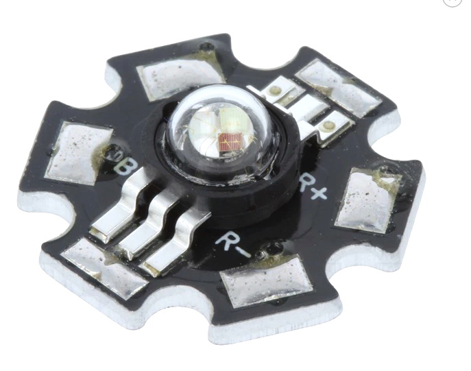 LED putere 3W, VERDE, 350mA, 100lm, star, HPB8B-43K3G/PCB,