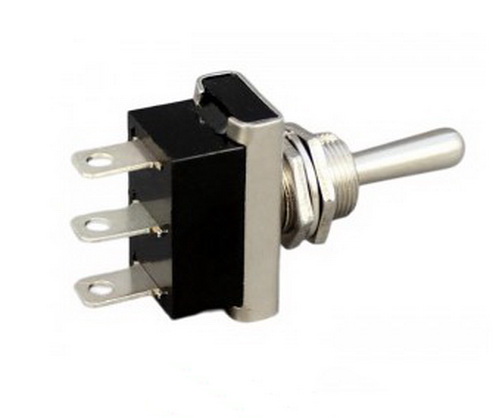 Comutator basculant, (ON)-OFF-(ON), 15A, 3 pini, DP3T, orificiu montare 30x22mm, C5432CA