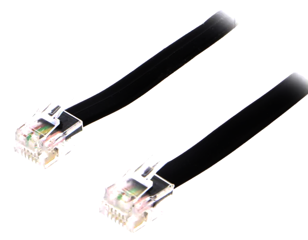 Cablu pentru telefon; plată; RJ12 mufă,din ambele părţi; 10m, TEL-RJ12-BK/10