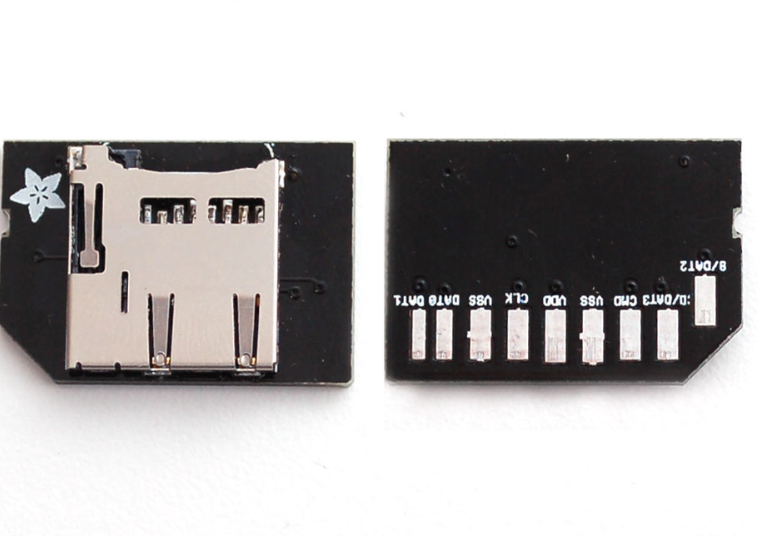 Low-profile microSD card adapter for Raspberry Pi, 966, ADAFRUIT