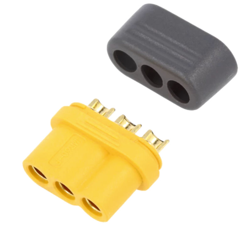 Mufa alimentare DC, 30A, 500V, mama, 3 PINI, pe cablu, contacte aurite, MR60-F, AMASS