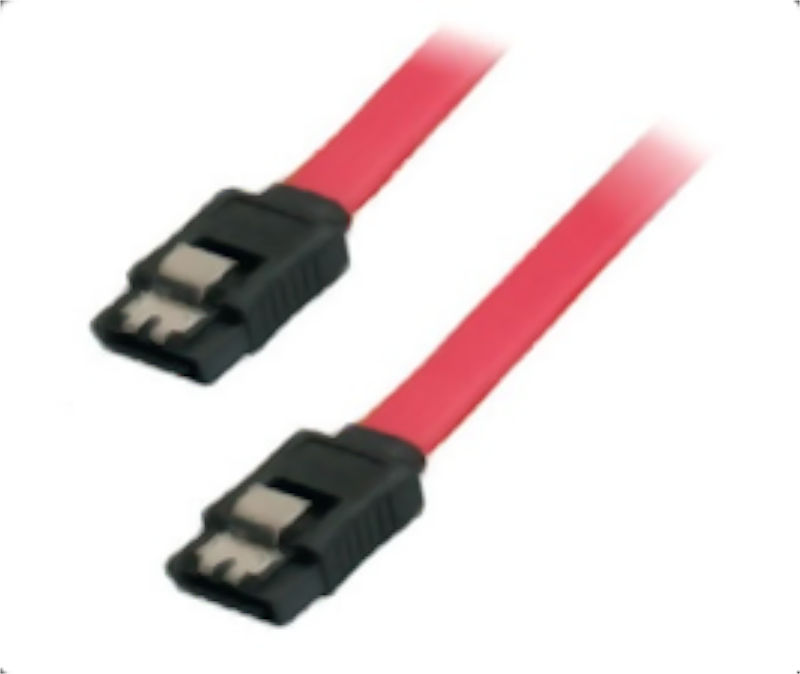 Cablu SATA-SATA, SATA III, tip L, tata-tata, 7 pini, 0.5m, cu clichet, SATA-SATA-III-0.5M