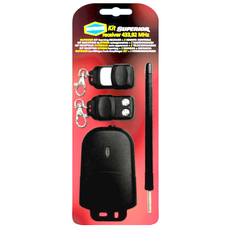 Radio comanda, emitator, receptor, 2x telecomenzi, ON/OFF, Controlul portilor si usilor de garaj, SUPO14