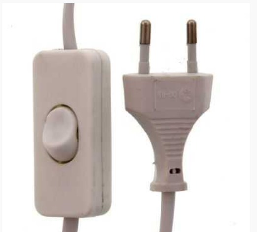 Cablu alimentare, cu intrerupator pe fir, 3m, alb, CABLE-PWSW-1XEU/3M-WE