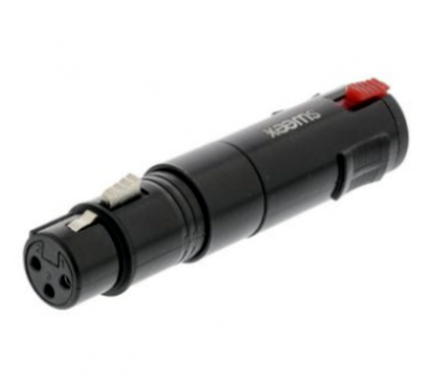 ADAPTOR XLR, 3 PINI, LA JACK 6.3MM, mama-mama, negru, SWOP15944B