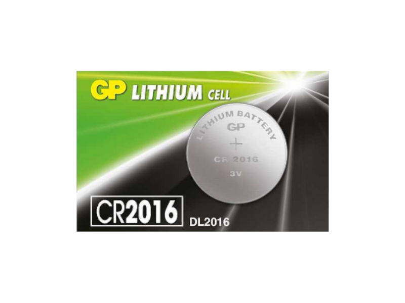 Baterie buton litiu, CR2016, BLISTER, 3V, Ø20X1,6mm, 90mAH, BAT-CR2016BL-GP, GP