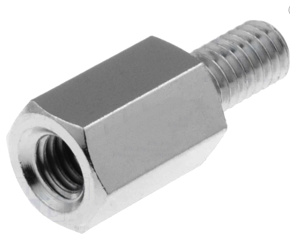 Piuliţă-distanţieră filetată; hexagonală; poliamidă; M4, 10mm, TFM-M4X10/DR216