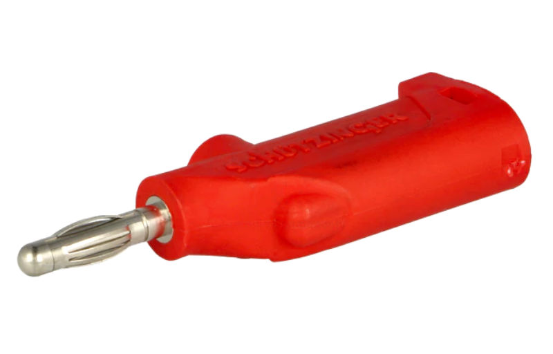 Conector banana, 4mm, 16A, rosu, FK20S1-RT, SCHUTZINGER