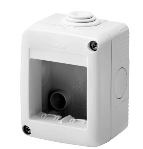 Cutie pentru comutatoare, modular italian, Gewiss, aparenta, 66x82x65, GW27002